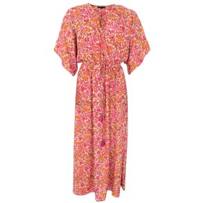 Kjole Luna Long V-neck Spice Pink