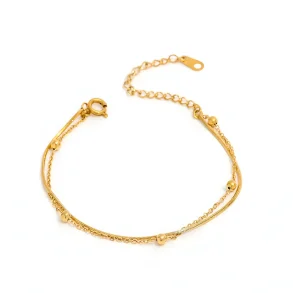 Armbnd Snake Dot 18K Guldbelagt