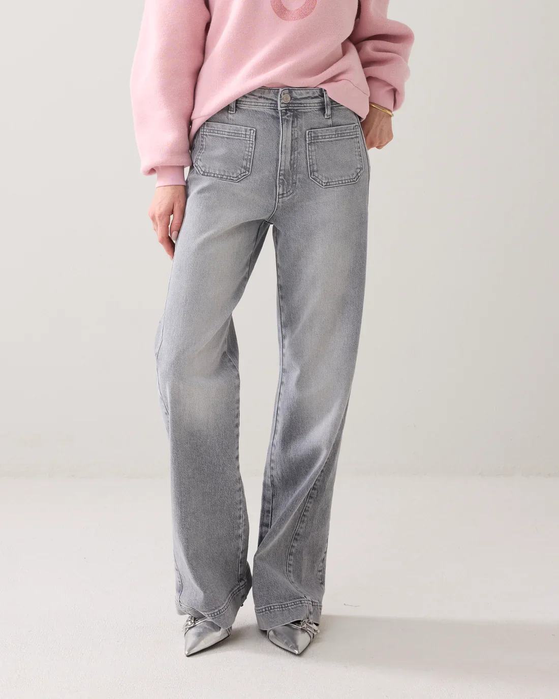 Bukser Denim Wide-Leg Retro