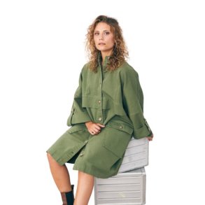 Jakke Louise Long Olive