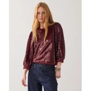 Bluse Paillet Merlot