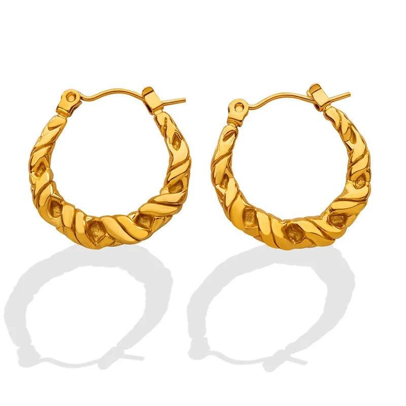 reringe Twisted Rope 18K Guldbelagt