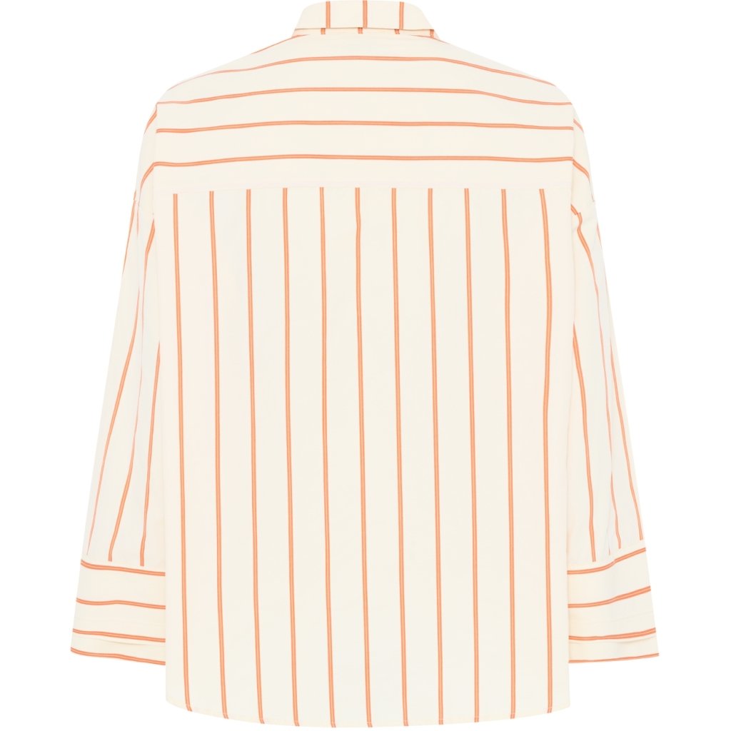 Skjorte - Louise Shirt - sand/orange stripe