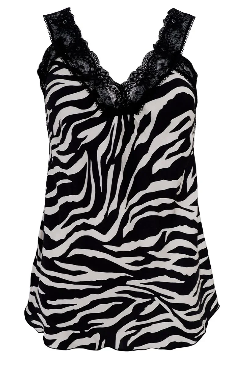 Top Bea Lace Zebra