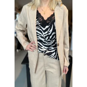 Top Bea Lace Zebra