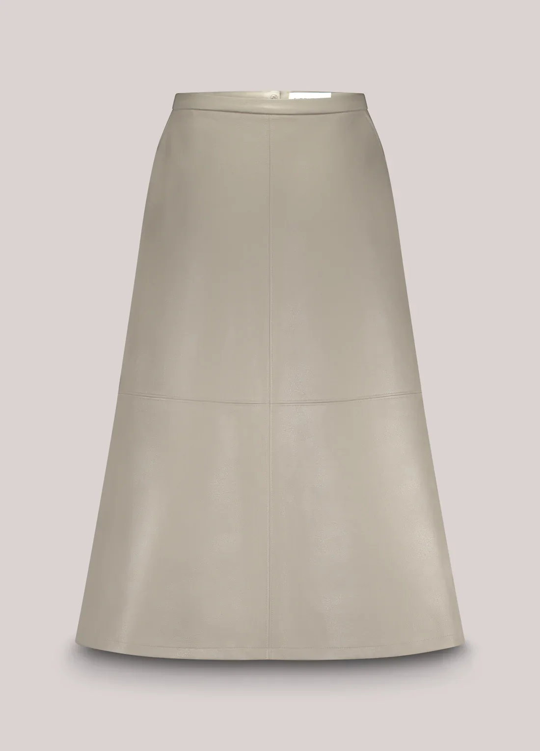 Nederdel Lder Look Beige