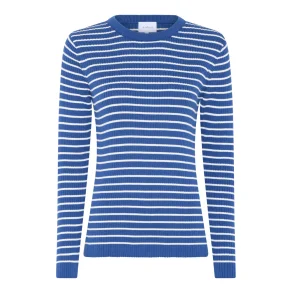 Bluse Alice Stripe Knit Bright Blue