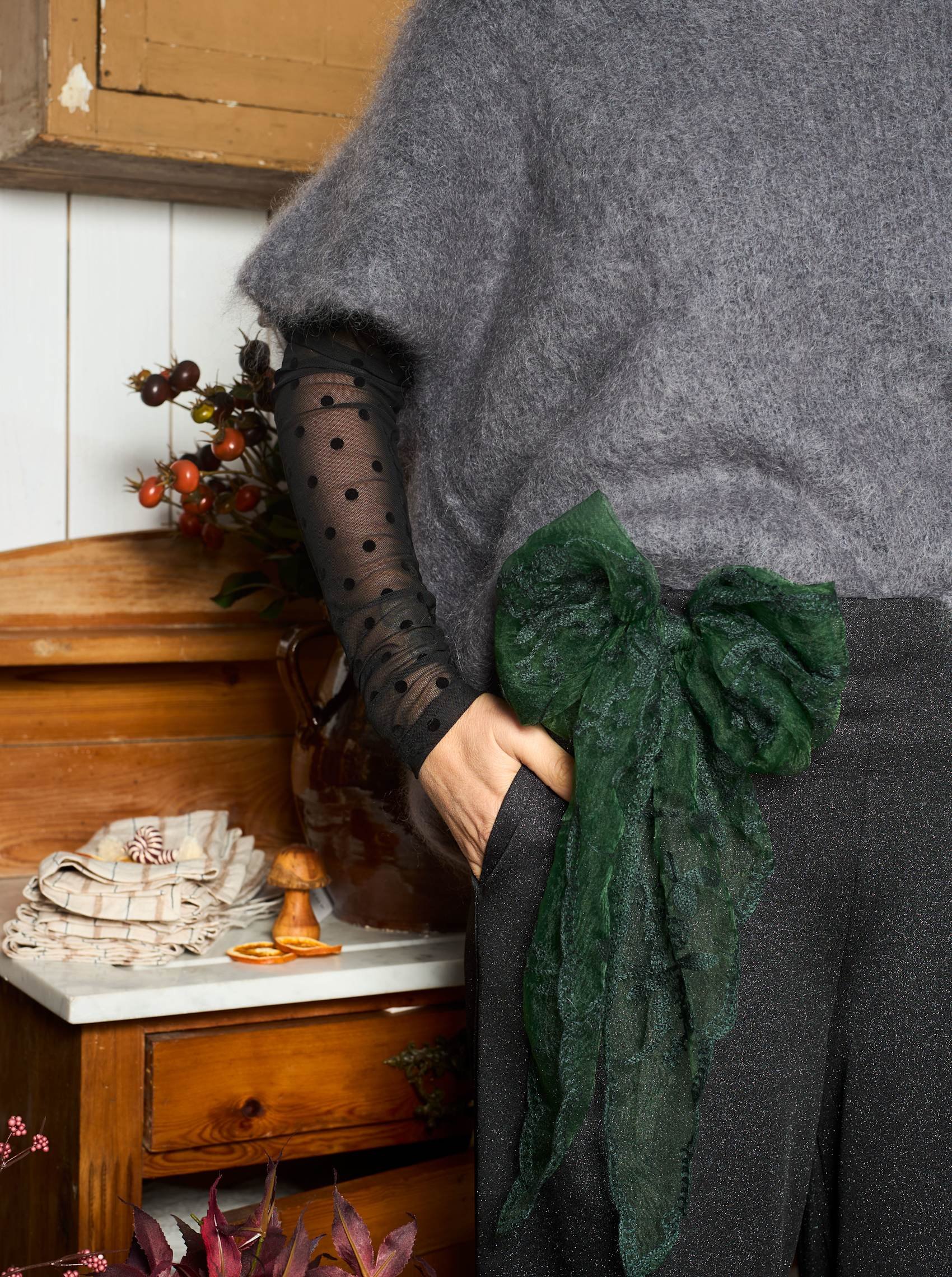 Trklde Mirana Triangle Lace Bottle Green