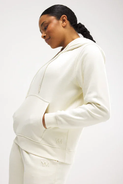 Bluse Sweatshirt Med H�tte R�hvid