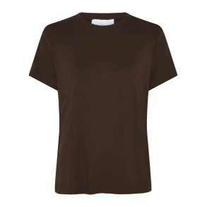 Bluse Line S/S Tshirt Dark Brown