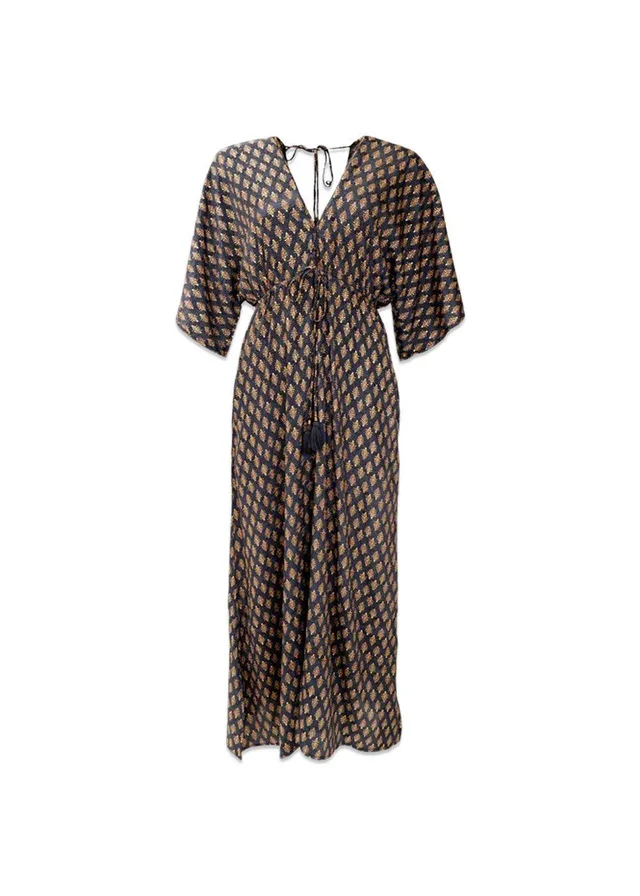 Kjole Luna Double V-neck Savannah Grey