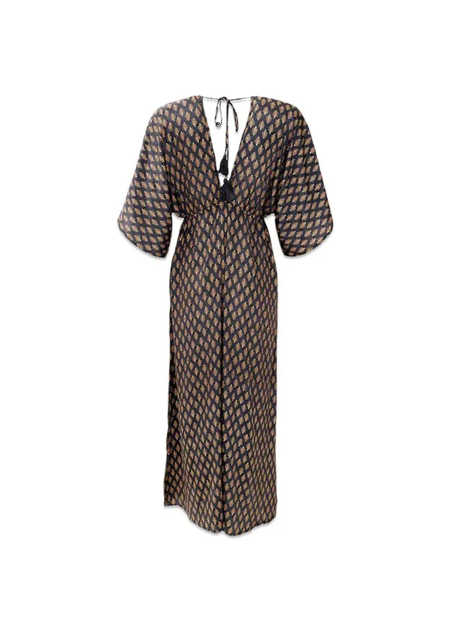 Kjole Luna Double V-neck Savannah Grey