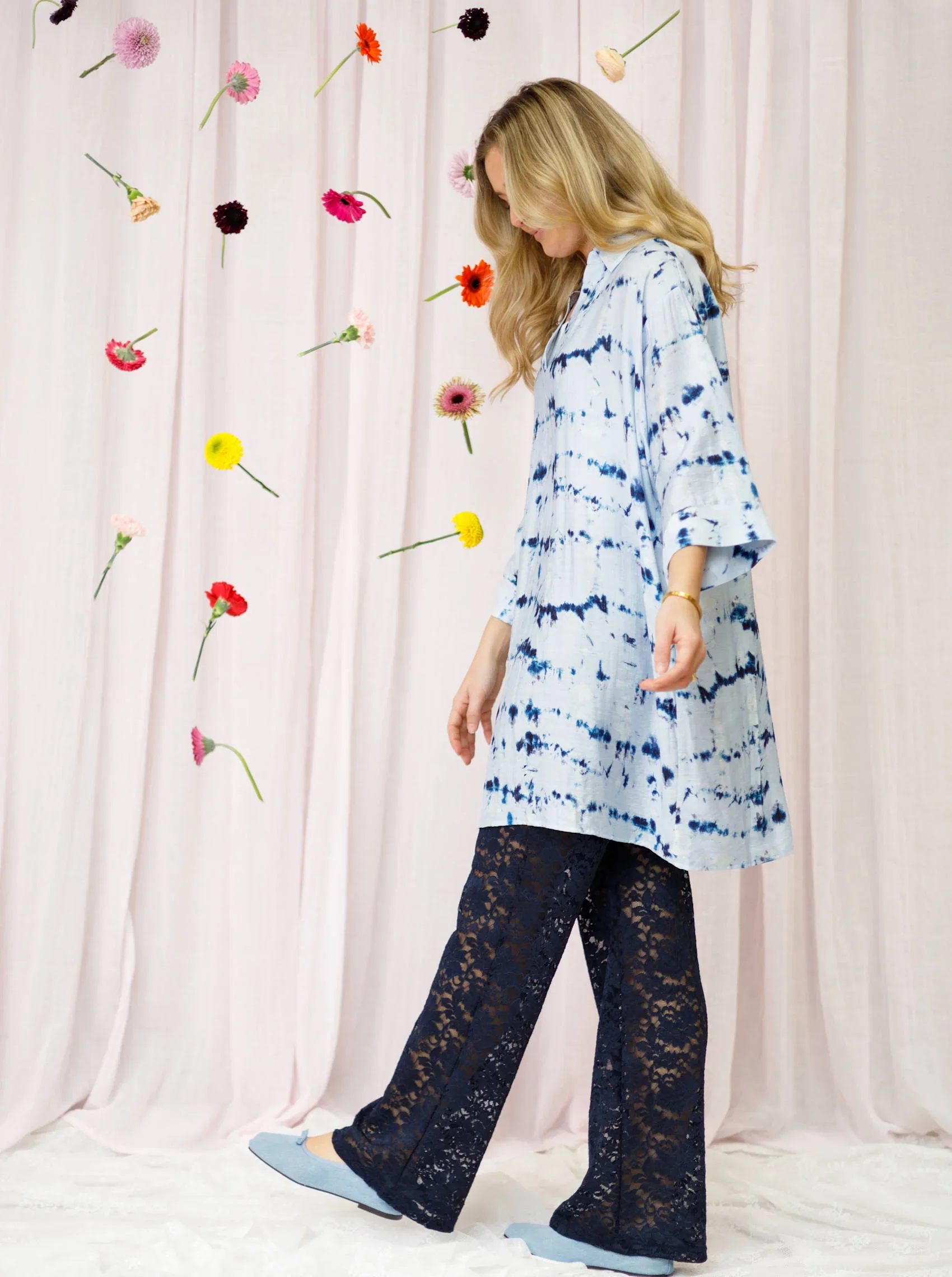 Kjole Thia Tunic Light Blue