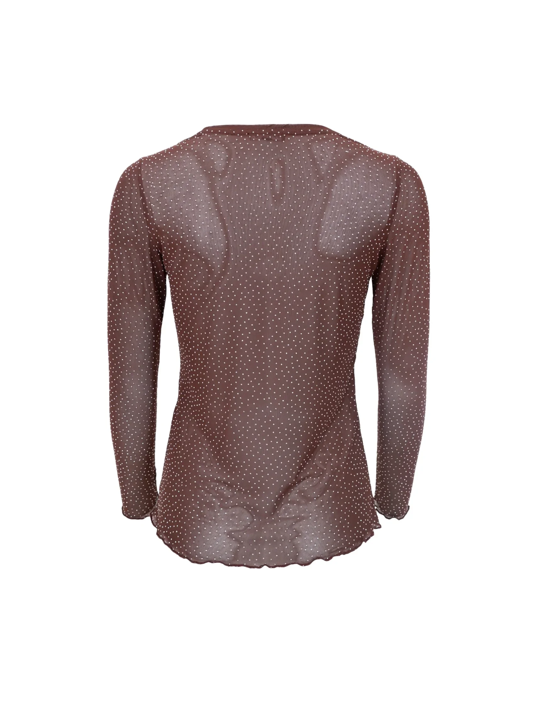 Bluse Alexis Mesh Med Sten Coffee