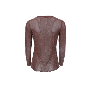 Bluse Alexis Mesh Med Sten Coffee