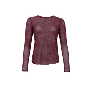 Bluse Alexis Mesh Med Sten Plum