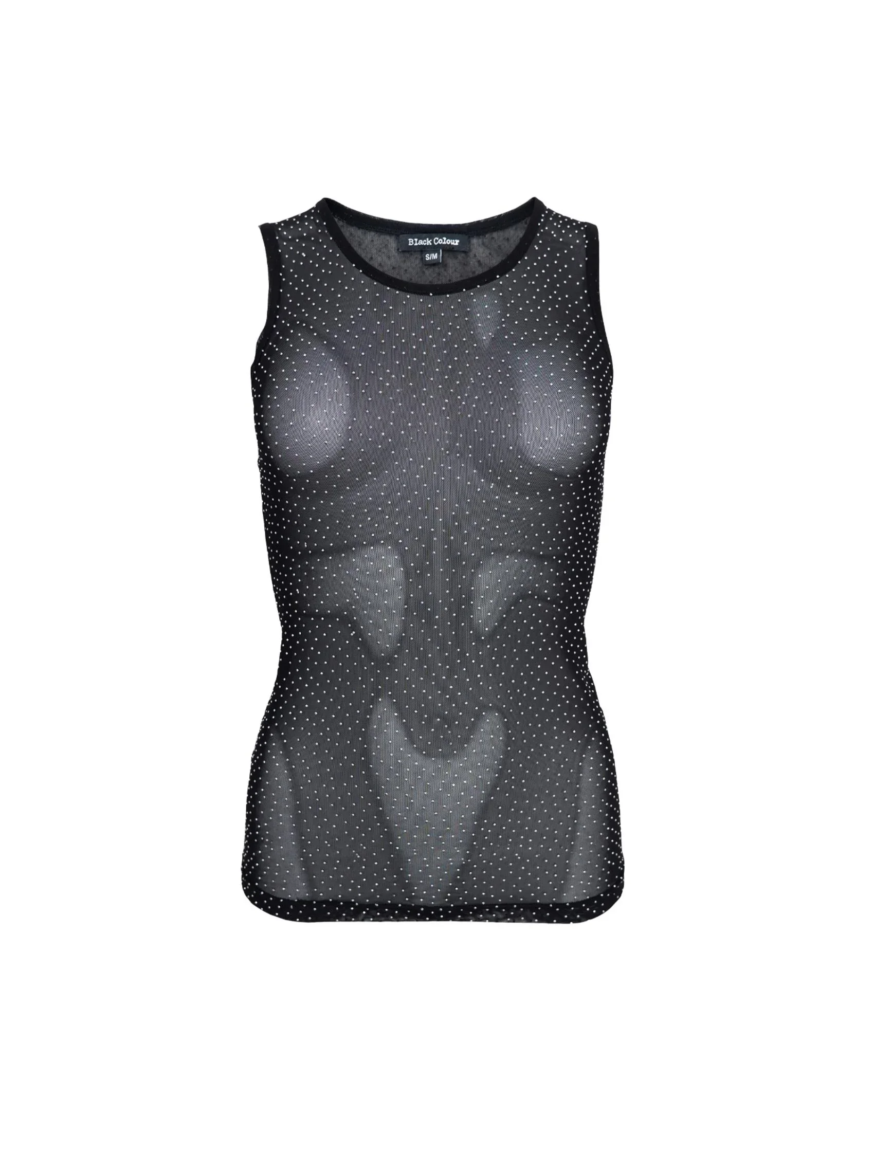 Top Alexis Mesh Med Sten Sort