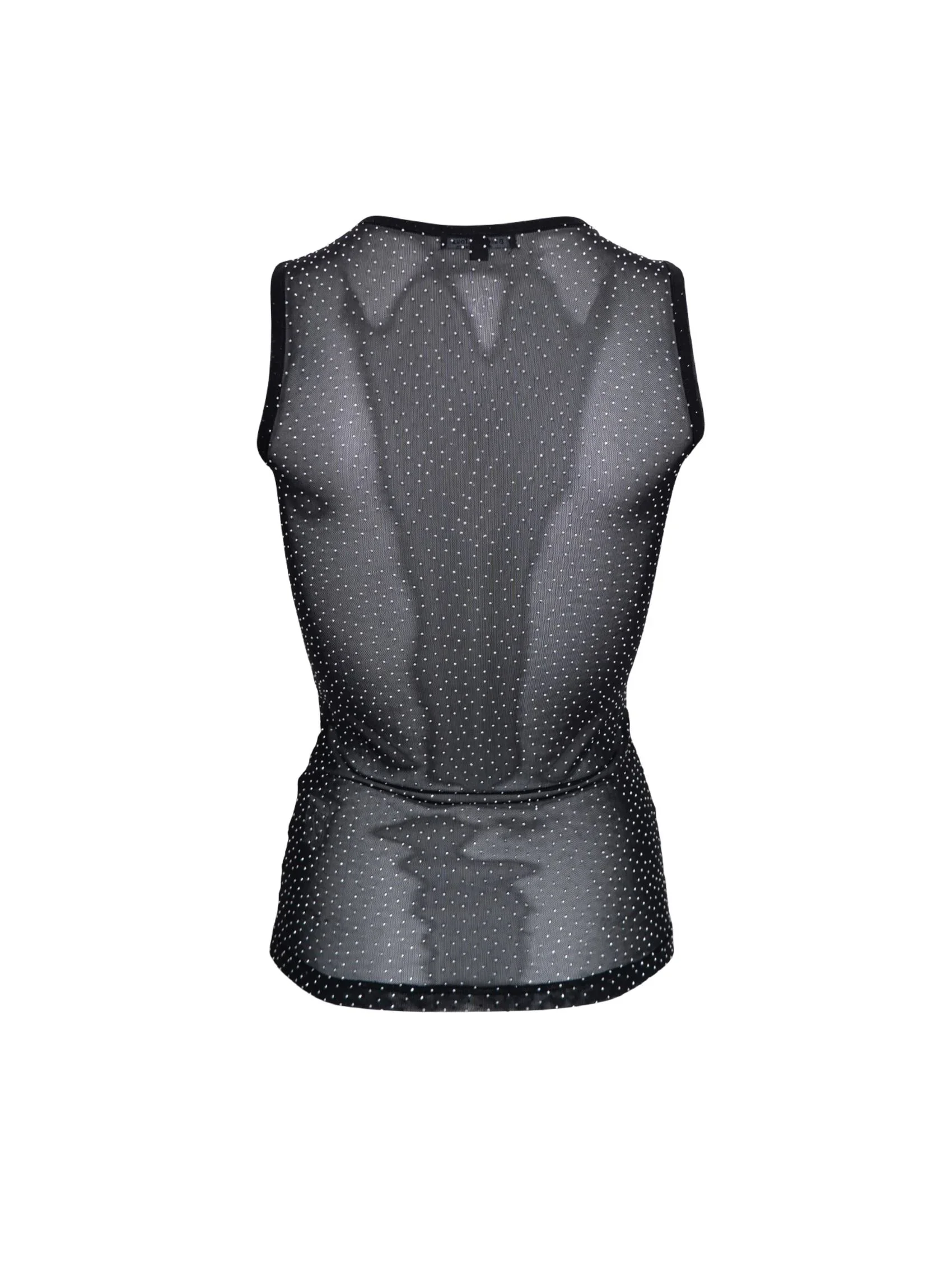 Top Alexis Mesh Med Sten Sort