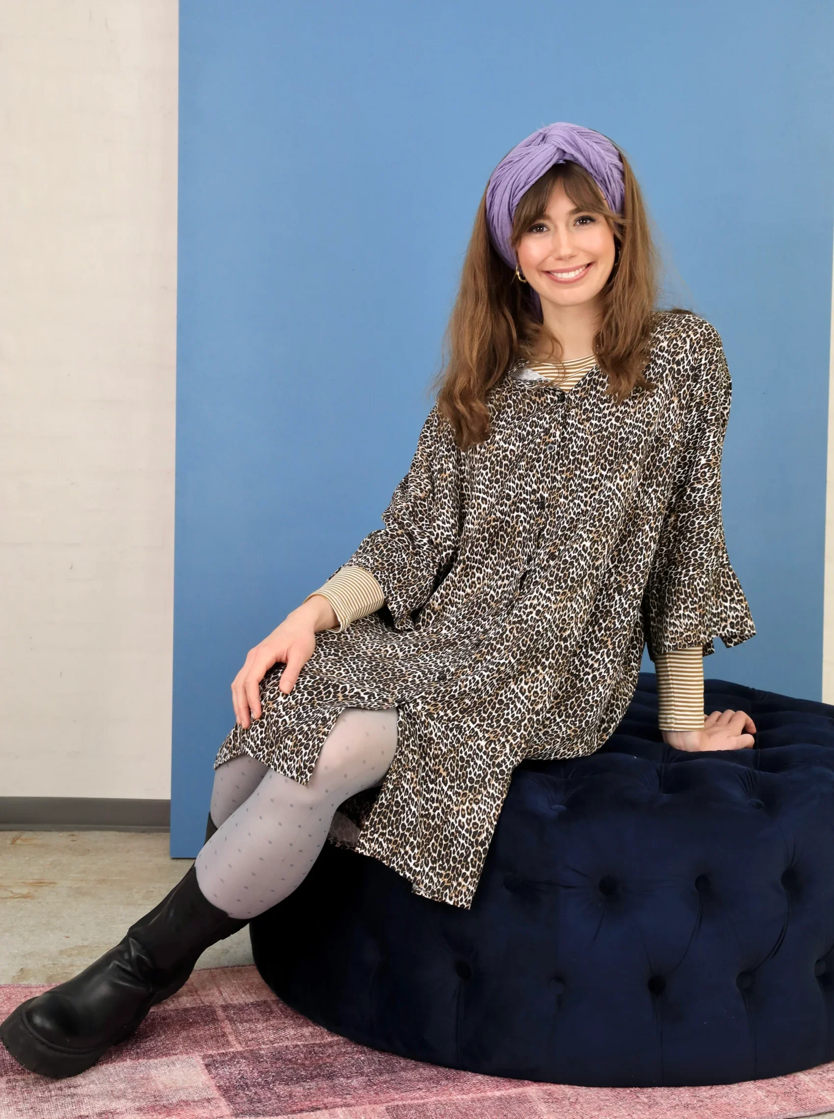 Strmpebukser April Dot Tights Grey Blue