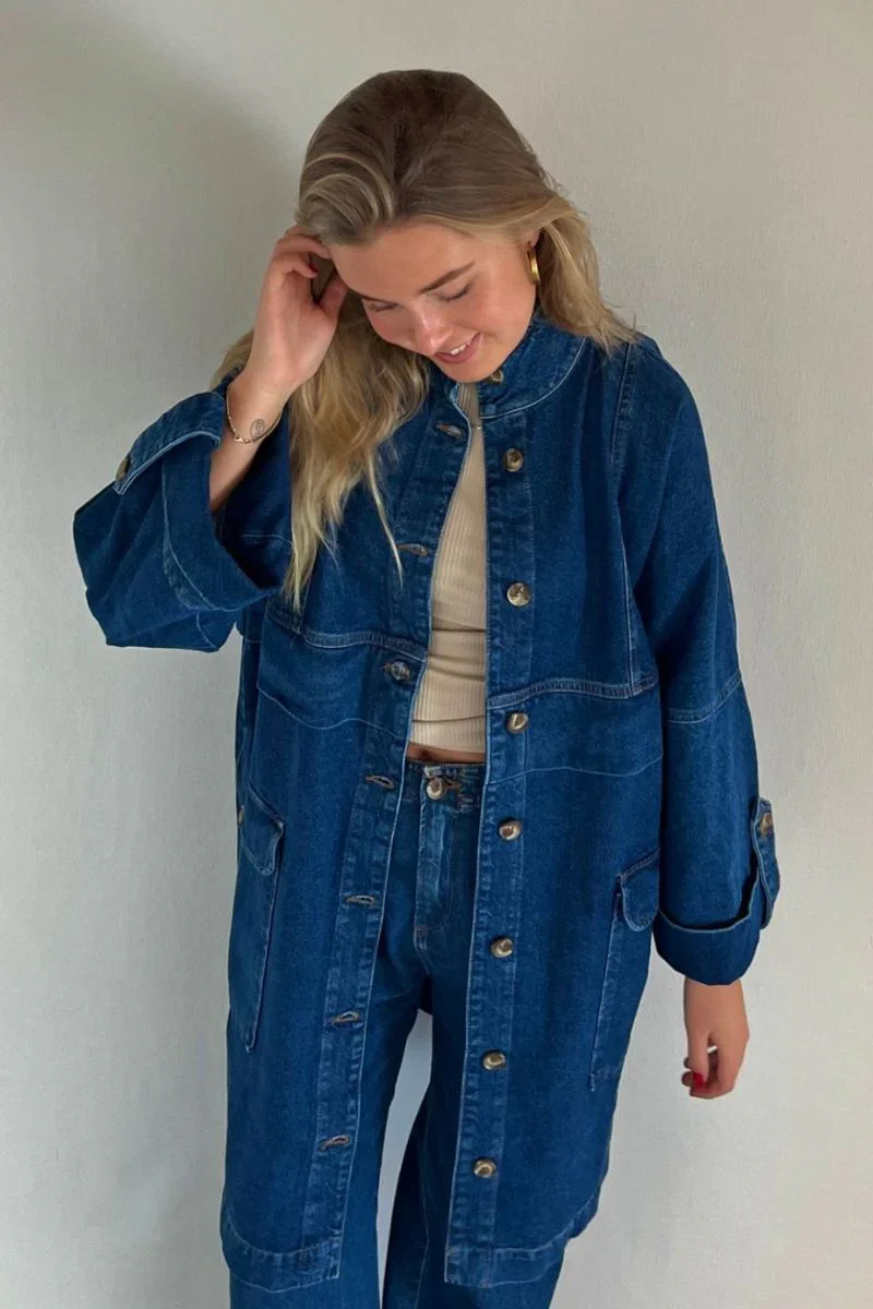 Jakke Louise Long Denim