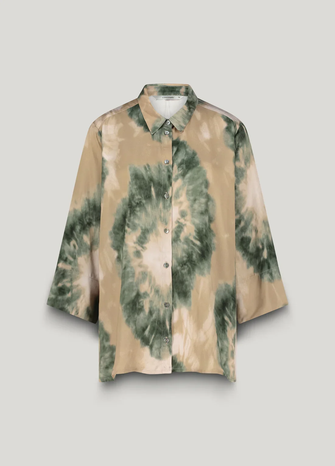 Bluse tie dye med lse rmer