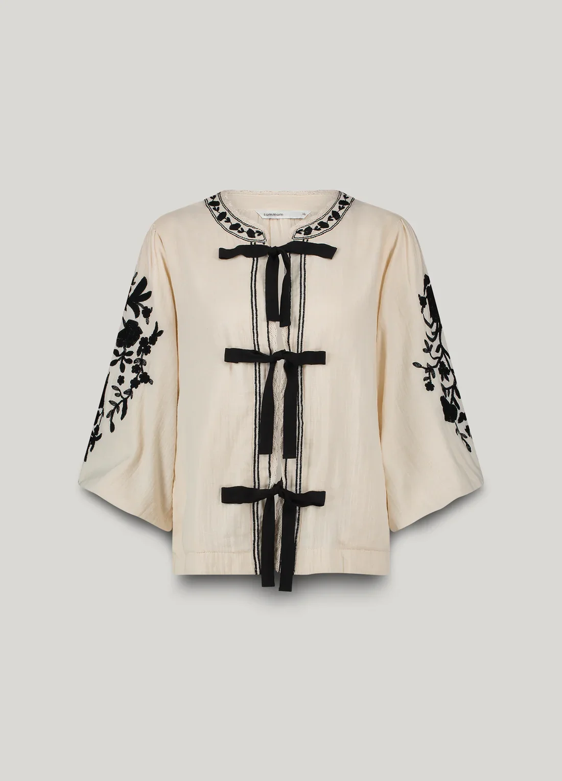 Bluse Sljfebning og trekvart rmer