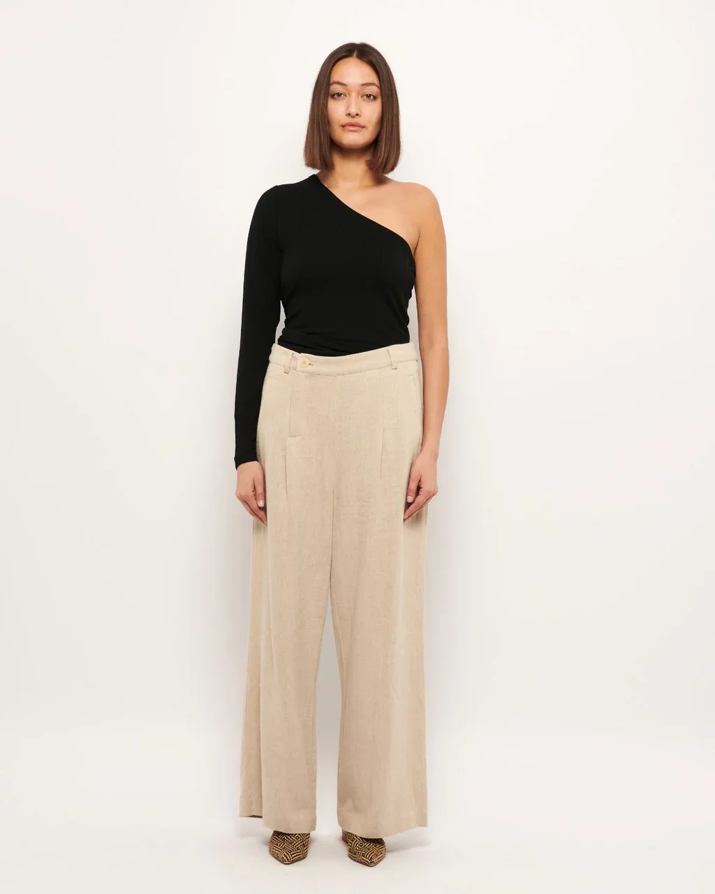 Bluse Lisa One Shoulder LS Black