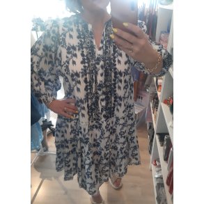 Kjole Blue Daze Denim Voile print