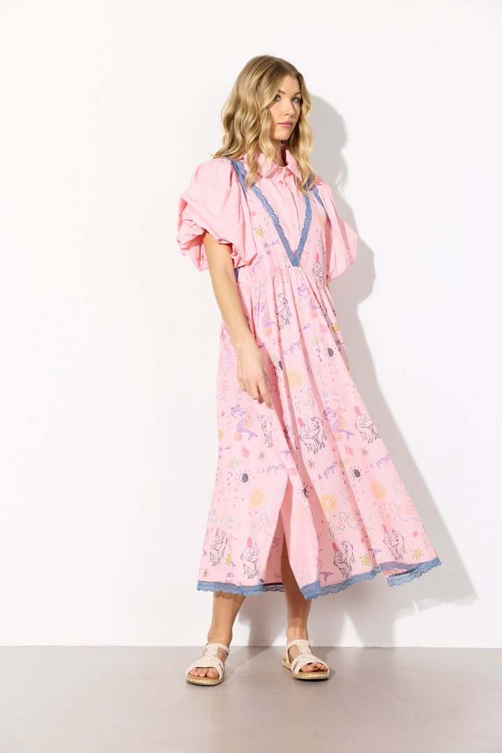 Zoenna kjole - pink Sea Creatures Art Print