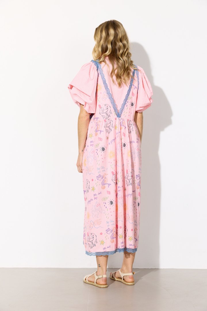 Zoenna kjole - pink Sea Creatures Art Print