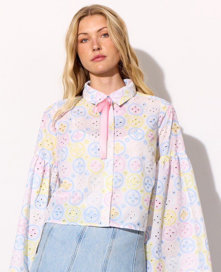 Lana Shirt Hvid/Pastel