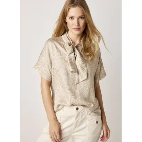 Bluse med kalejdoskopprint