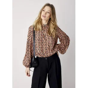 Bluse med ballon rmer 