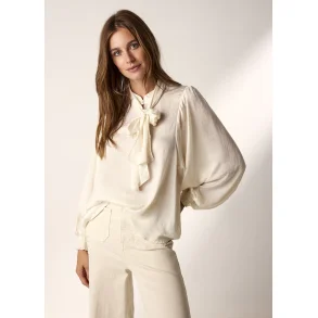 Bluse med sljfe ivory