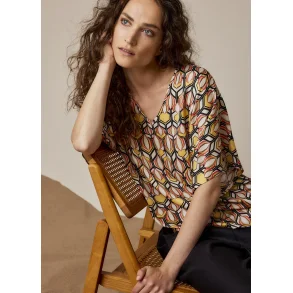 Bluse geometrisk print