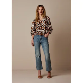 Bluse med ornament print