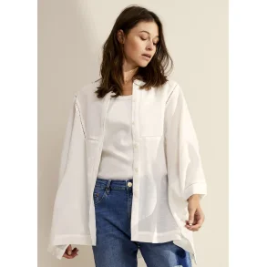 Bluse bred Bomuldshr med knapper