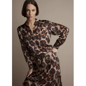 Skjorte med dyreprint multifarvet