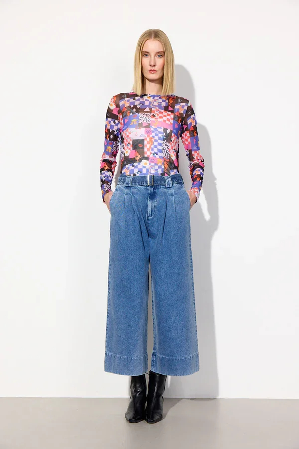 Bukser Nala Wide Denim Stonewash