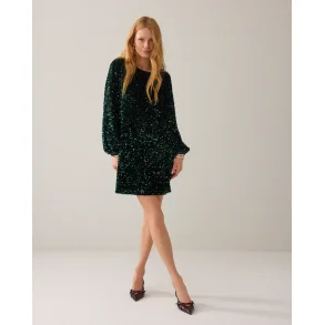 Kjole Pailletter Emerald Green