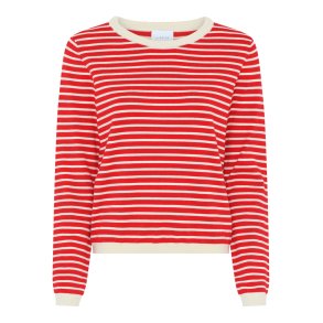 Bluse Sailor Knis L/S Off White/Red