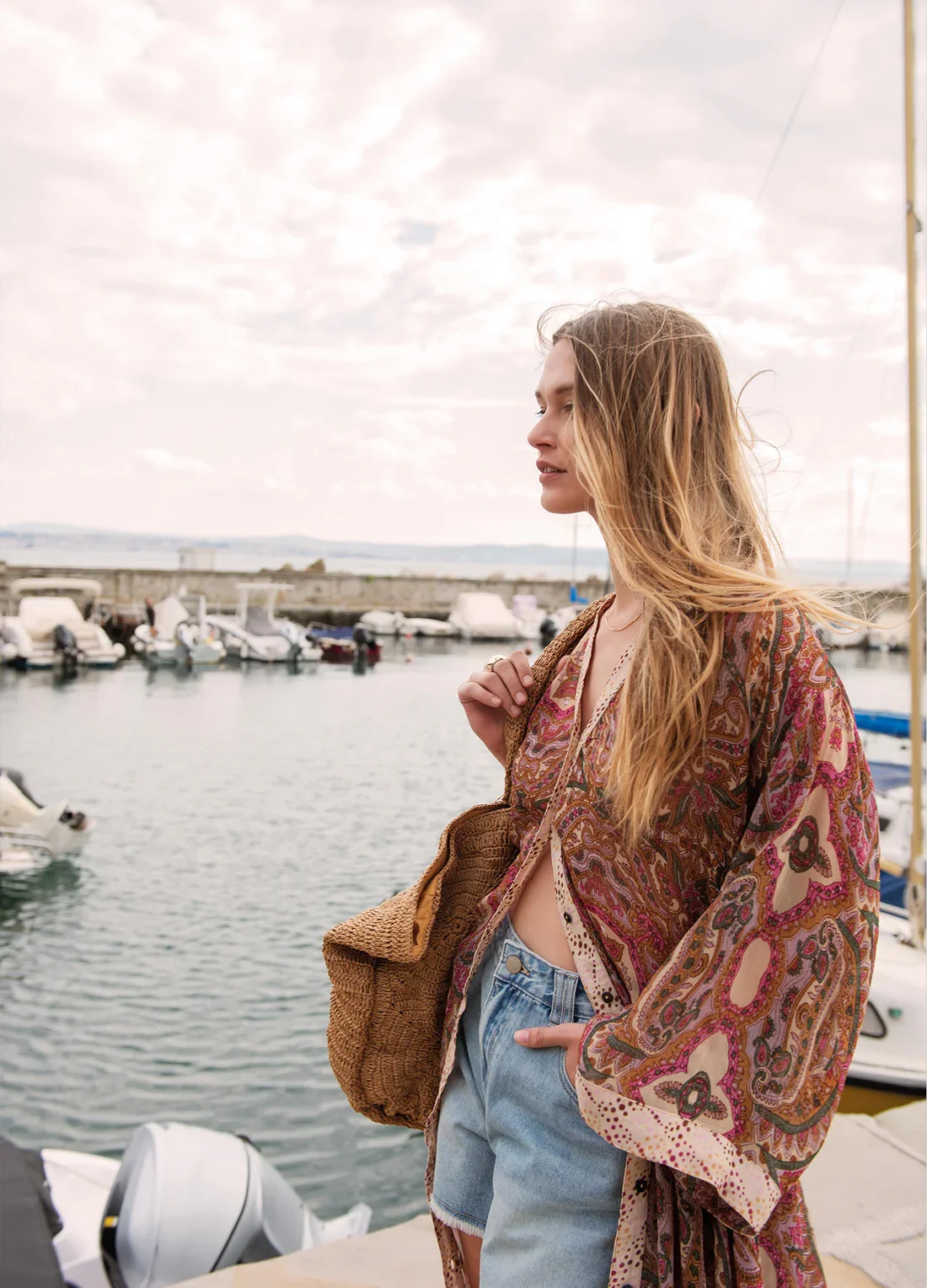 Kjole Kimono med blte
