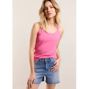 Top med kryds p ryggen pink