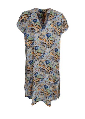 Kjole Luna Andrea SS Botanical Blue