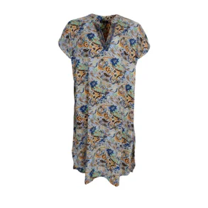 Kjole Luna Andrea SS Botanical Blue