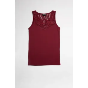 Top Termo Sleeveless Lace Granate
