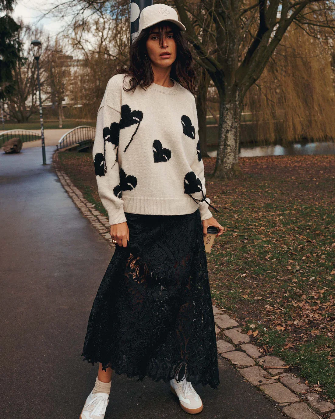 Bluse Boyfriend Jumper med Hjerter