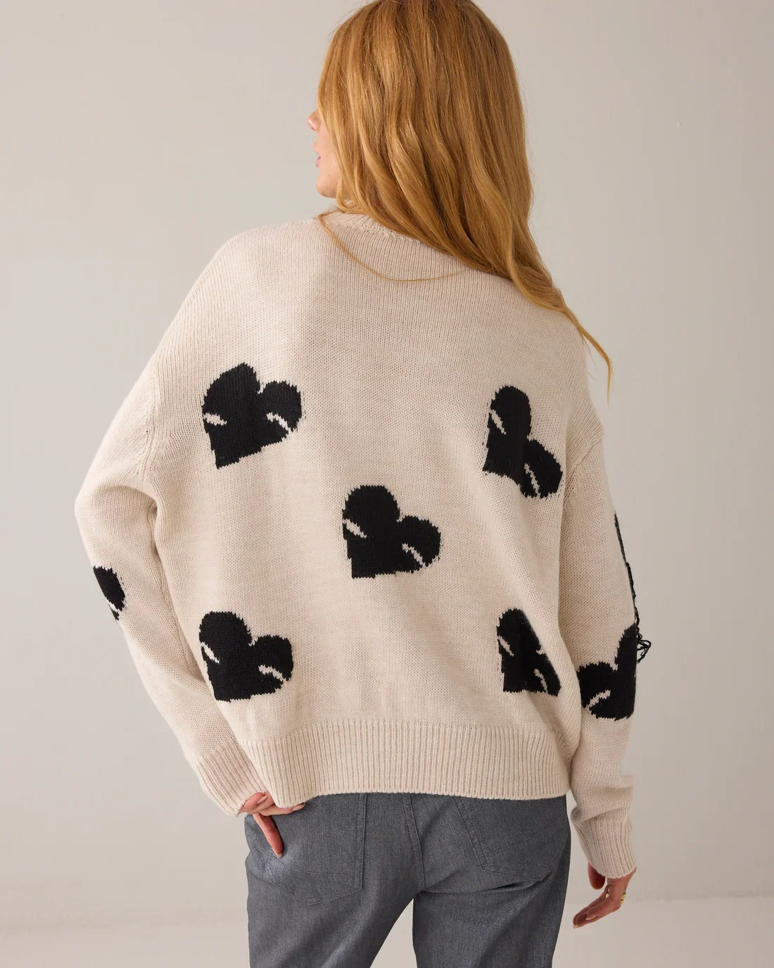 Bluse Boyfriend Jumper med Hjerter