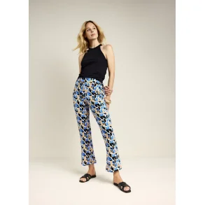 Bukser med lse ben grafisk print 