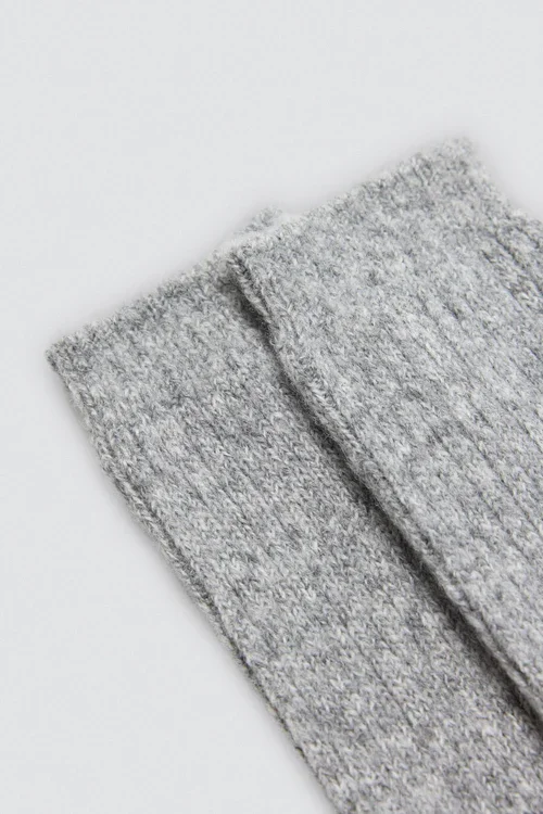 Strmper Ekstra Lang Ribbede Lysegr